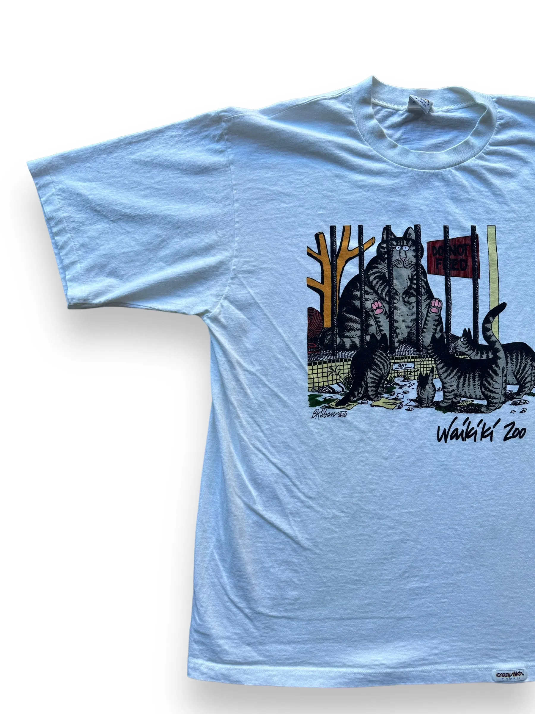 Vintage B. Kliban Waikiki Zoo Tee SZ XL |  Vintage Cat Tee Seattle | Barn Owl Vintage