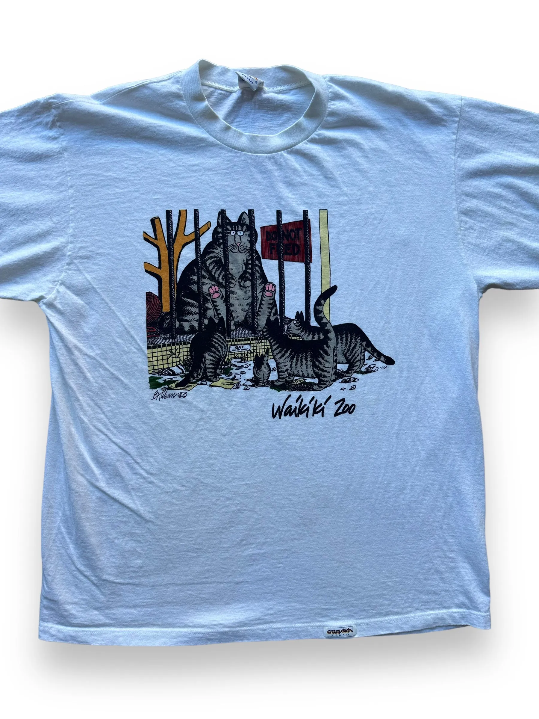 Vintage B. Kliban Waikiki Zoo Tee SZ XL |  Vintage Cat Tee Seattle | Barn Owl Vintage