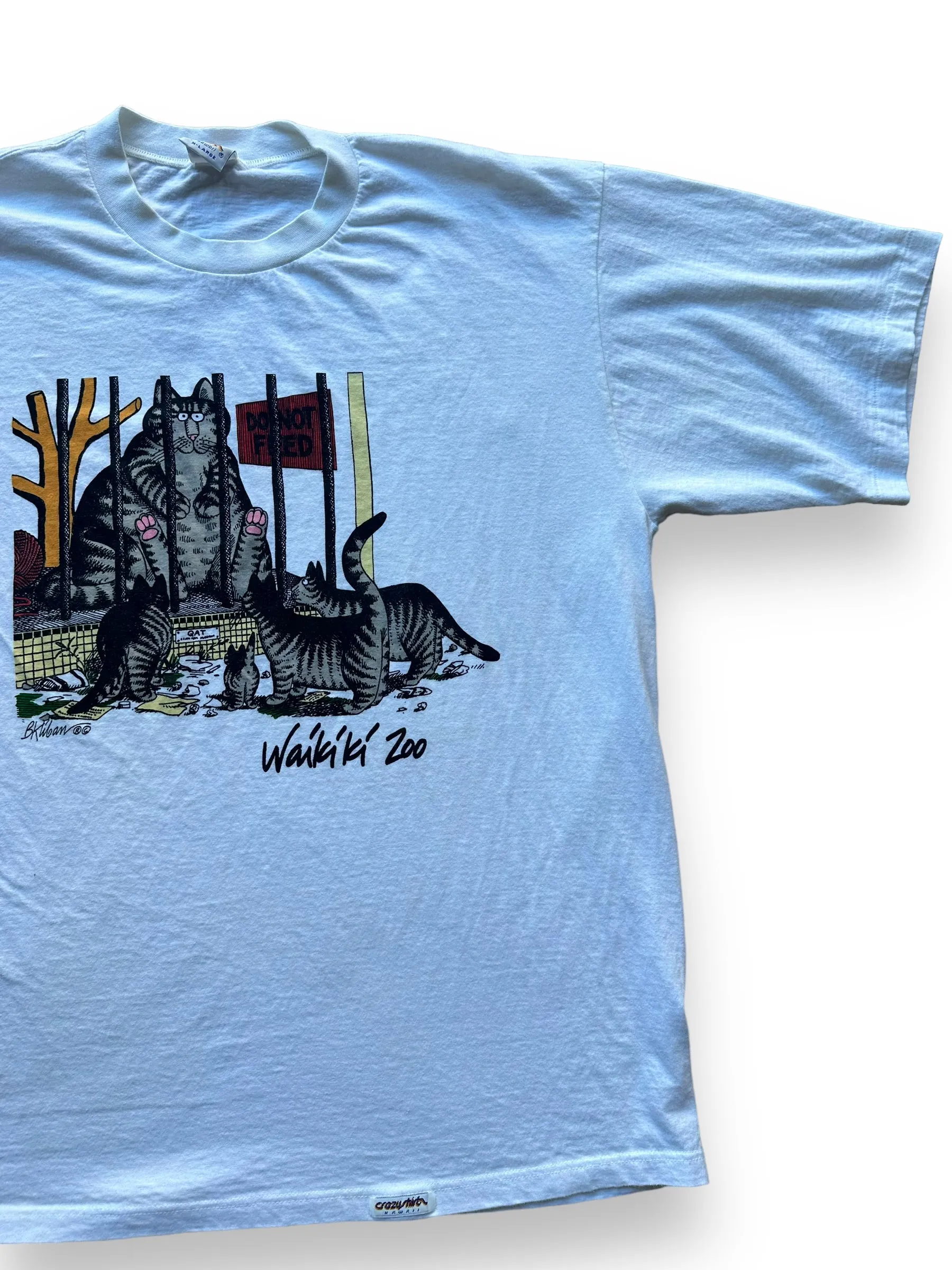 Vintage B. Kliban Waikiki Zoo Tee SZ XL |  Vintage Cat Tee Seattle | Barn Owl Vintage