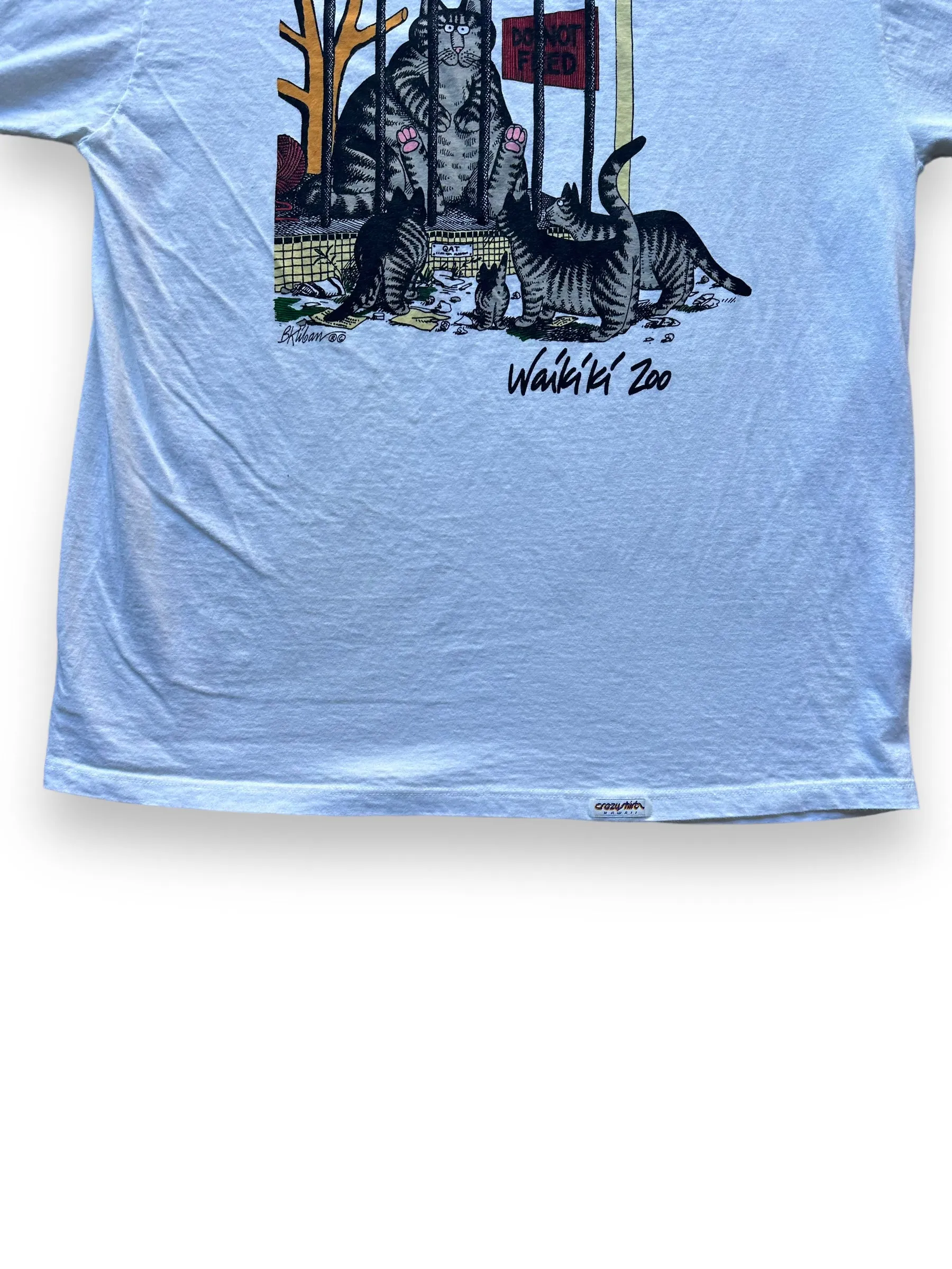 Vintage B. Kliban Waikiki Zoo Tee SZ XL |  Vintage Cat Tee Seattle | Barn Owl Vintage