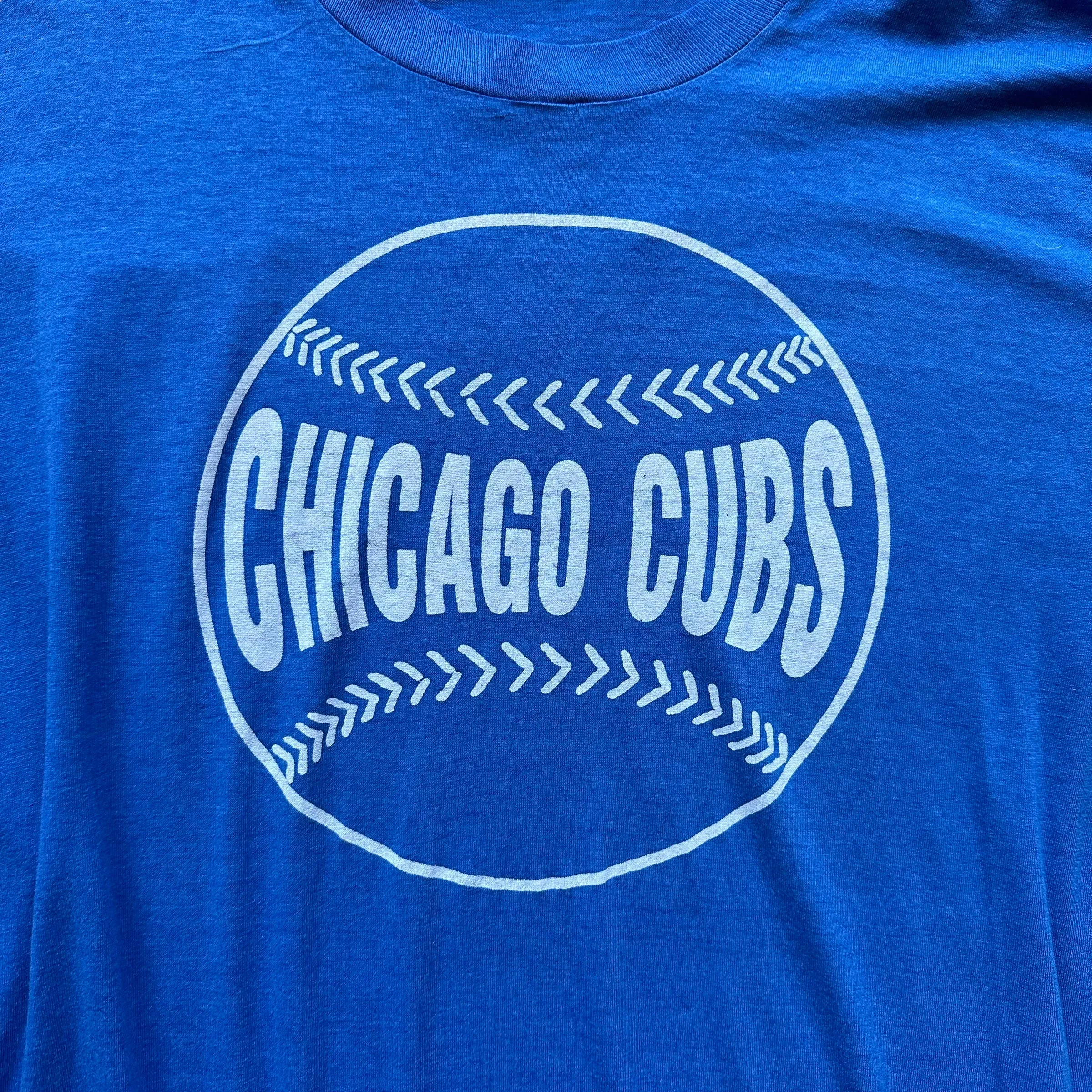 Vintage Chicago Cubs Tee SZ L | Vintage Baseball T-Shirts Seattle | Barn Owl Vintage Tees Seattle