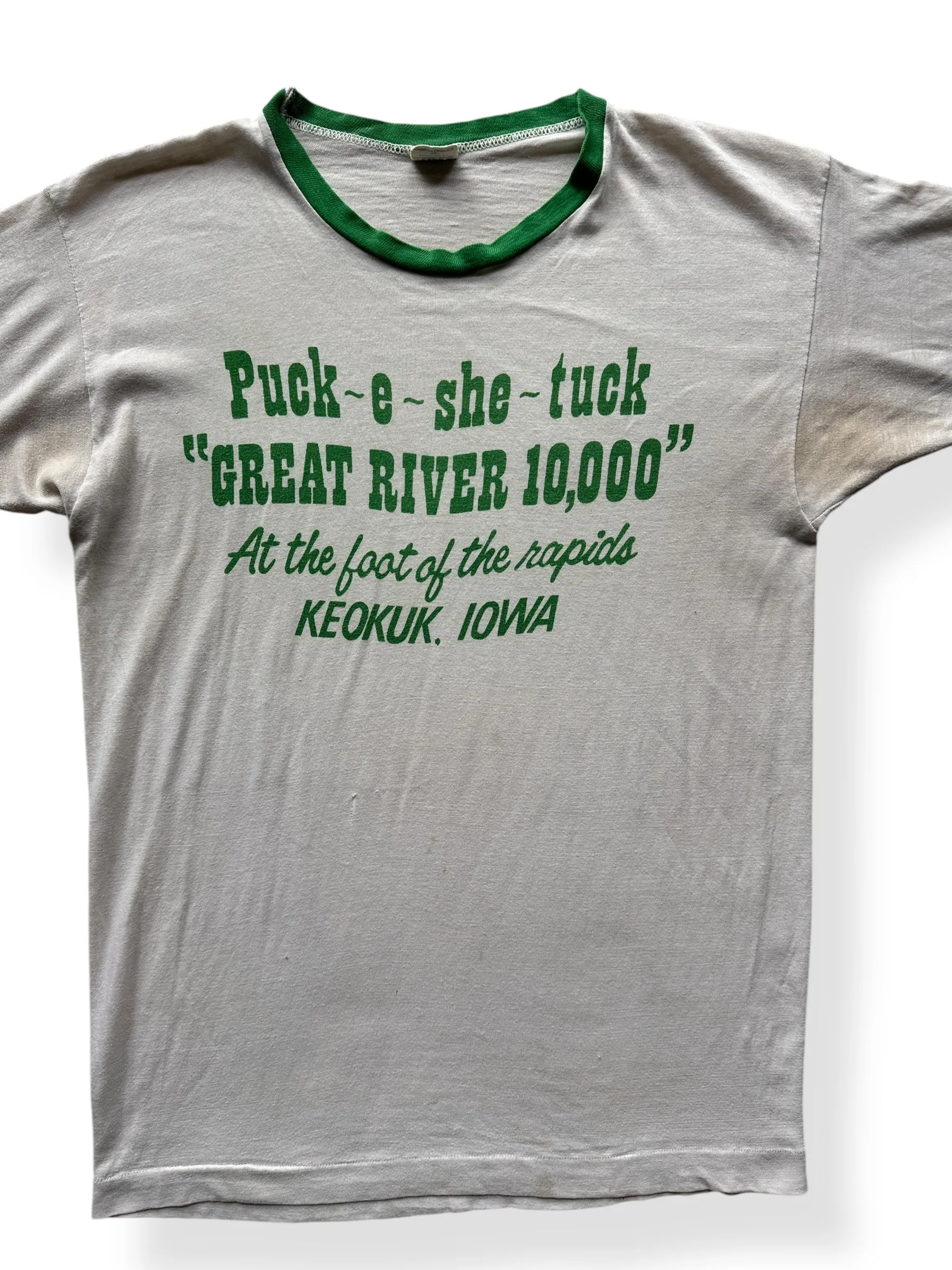 Vintage Great River 10,000 Ringer Tee SZ L