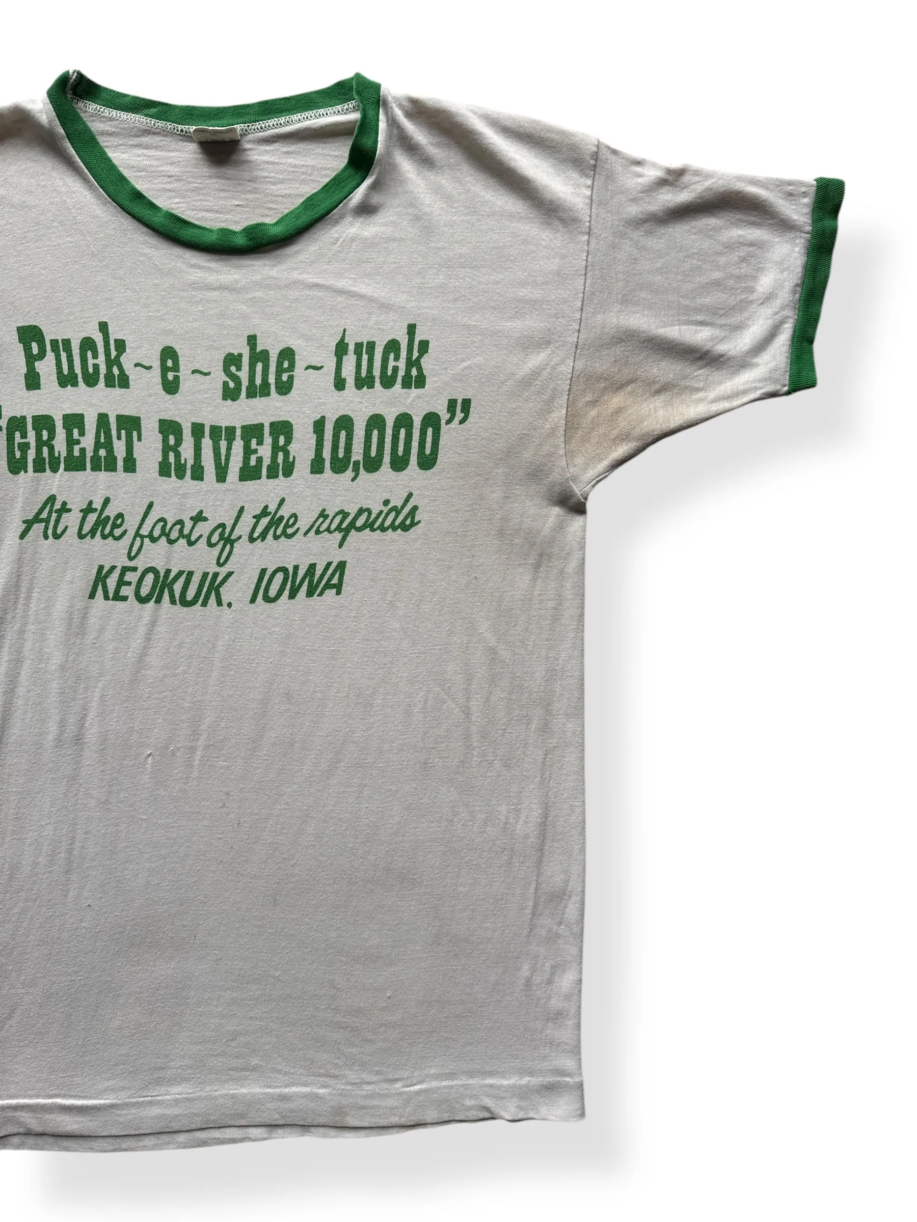 Vintage Great River 10,000 Ringer Tee SZ L