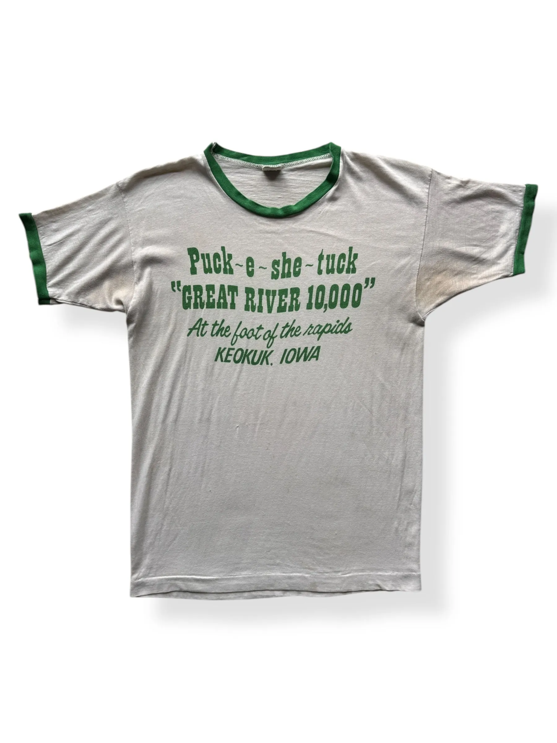 Vintage Great River 10,000 Ringer Tee SZ L