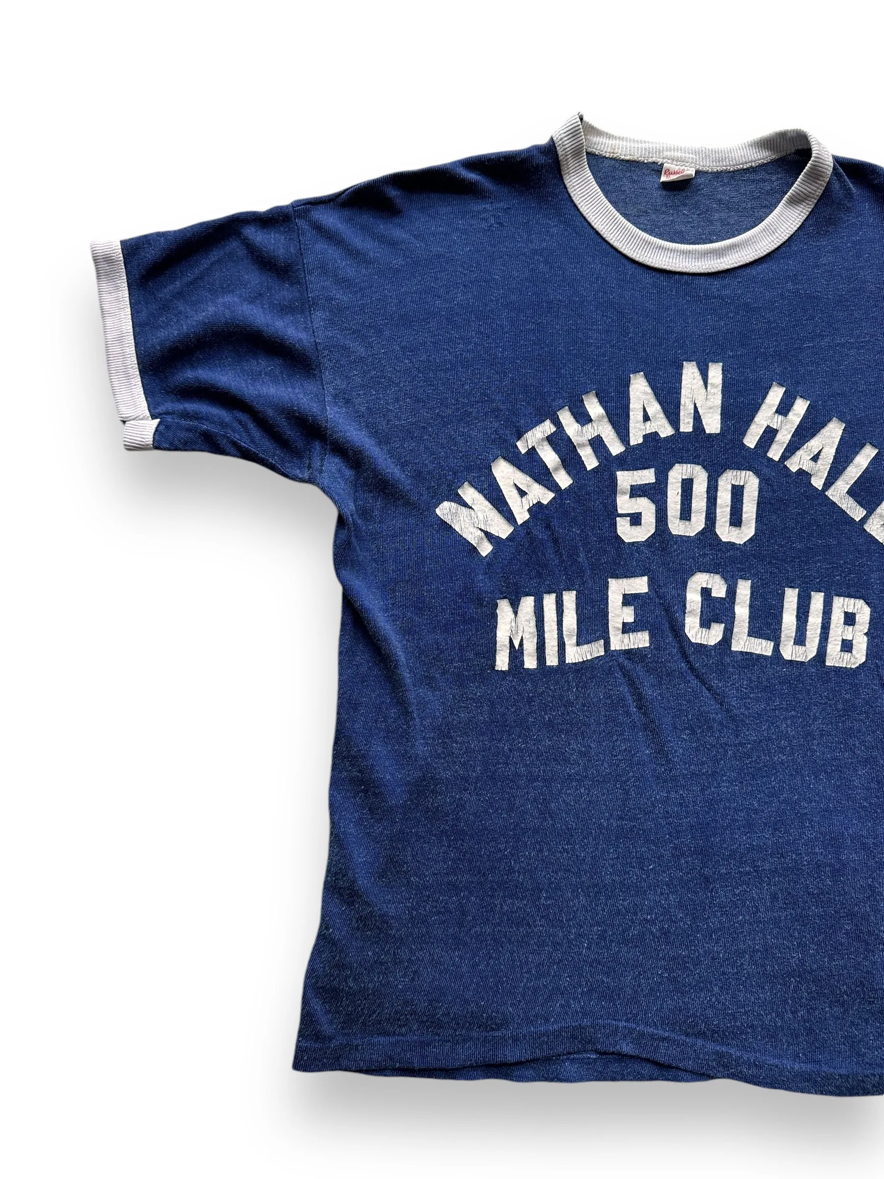Vintage Nathan Hale Navy Durene Ringer Tee SZ L