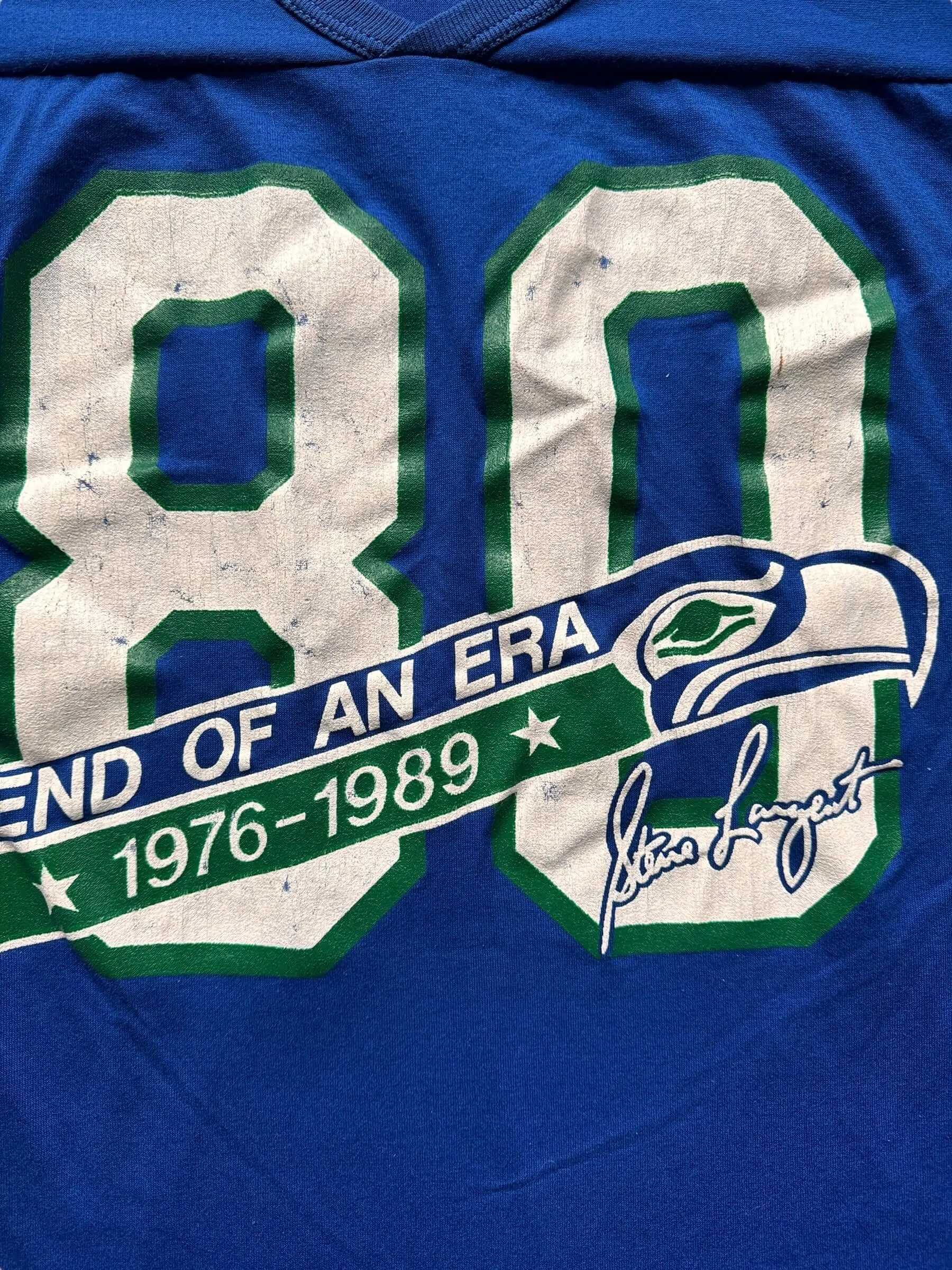 Vintage Steve Largent Retirement Jersey SZ L