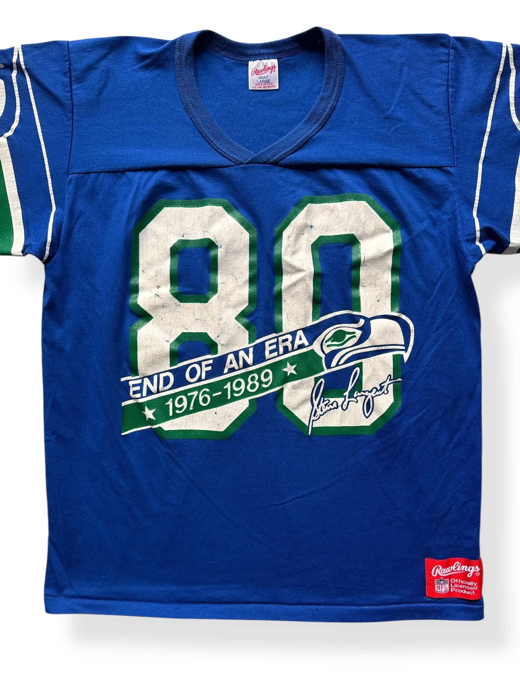 Vintage Steve Largent Retirement Jersey SZ L