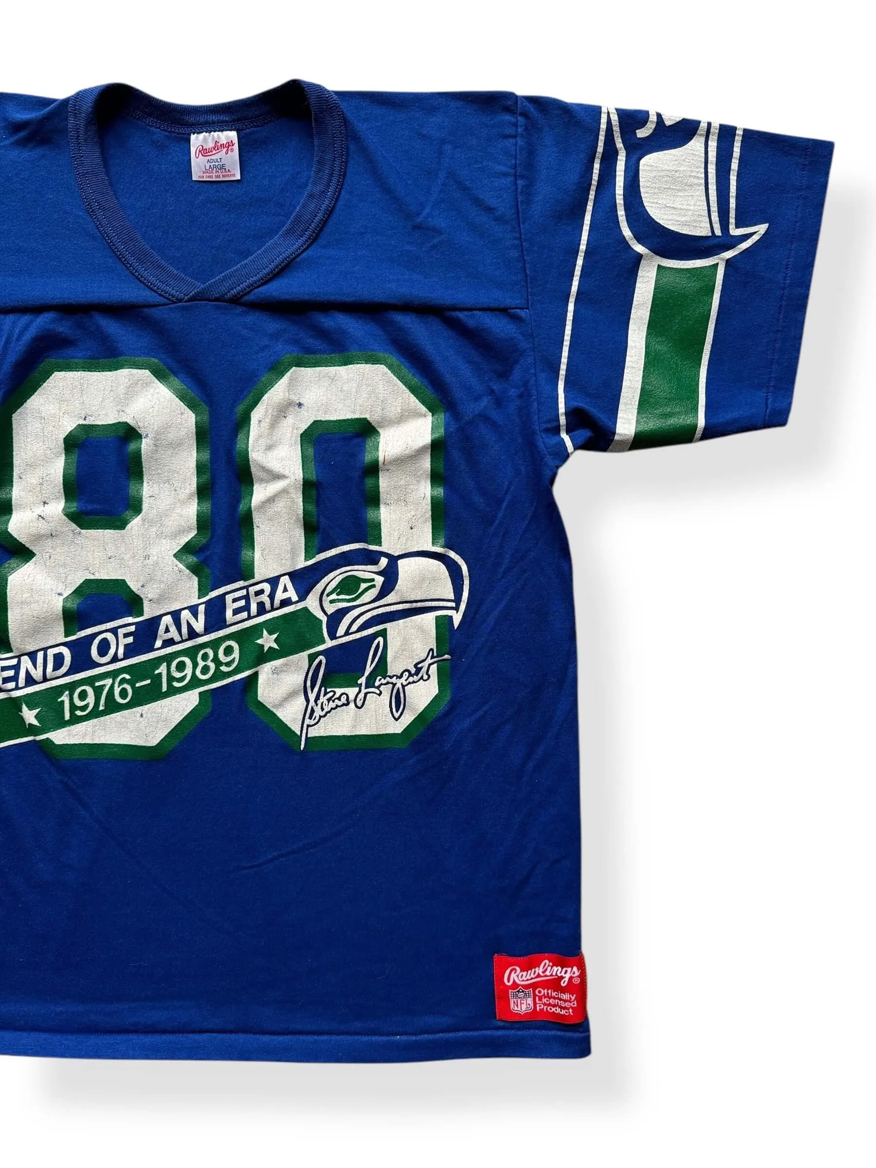 Vintage Steve Largent Retirement Jersey SZ L