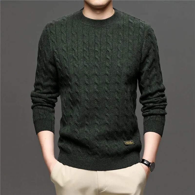 West Louis™ Fashion Knitted Jumper O-Neck Pullover Sweater