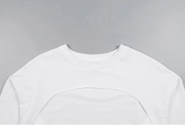 Women's Autumn Cotton Long-Sleeved Cropped Sweatshirt