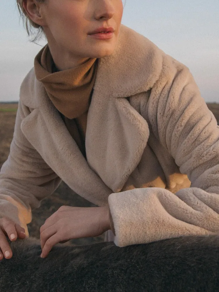 Women's Autumn/Winter Turn Down Collar Long Coat With Belt