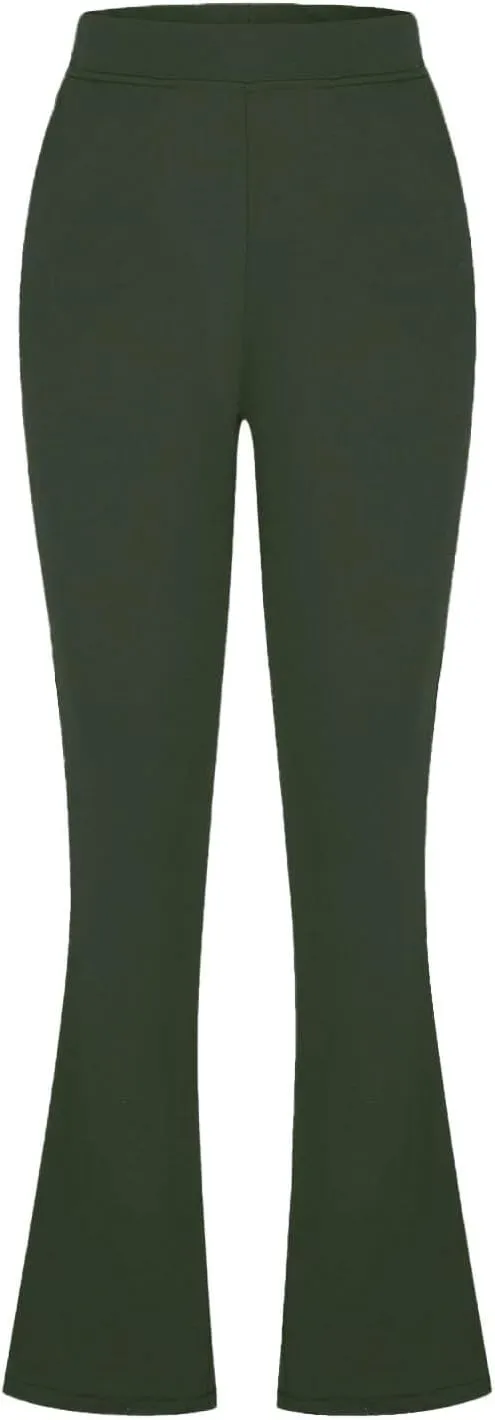 Womens Bootcut Dress Pants Business Casual Work Pants with Pockets High Waist Stretchy Trousers Pull On Office Slacks