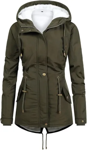 Womens Double Breasted Trench Coats 2024 Mid-Length Belted Overcoat Long Dress Jacket Hood Plus Size Woolen Windbreaker
