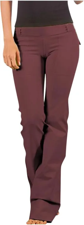 Womens Dress Pants Straight Leg Trousers Casual Loose Business Work Slacks Solid Color Going Out New Outfits 2025