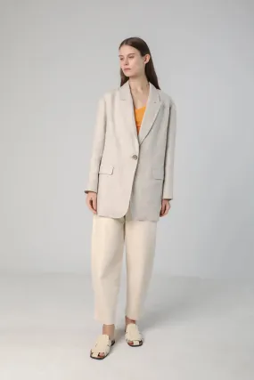 Women's Oversized Linen Blazer