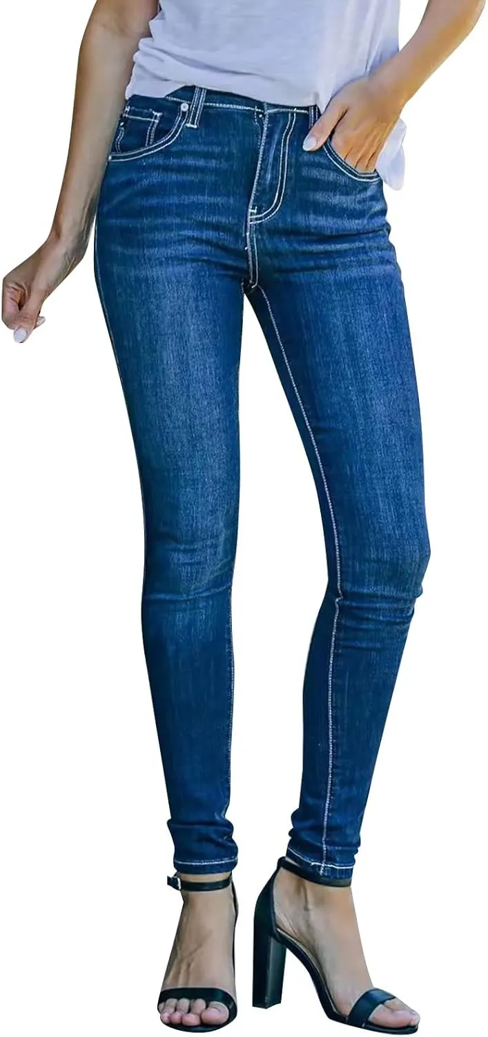 Womens Skinny Jeans Slim Fit Jeans High Waisted Jeans Baggy Jeans Stretch Jeggings Butt Lifting Trousers Cute Denim Pants