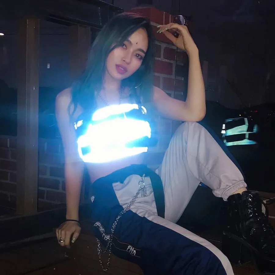 Women's Summer Reflective Crop Top