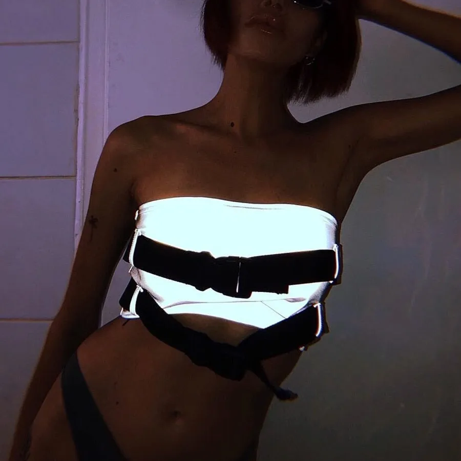 Women's Summer Reflective Crop Top
