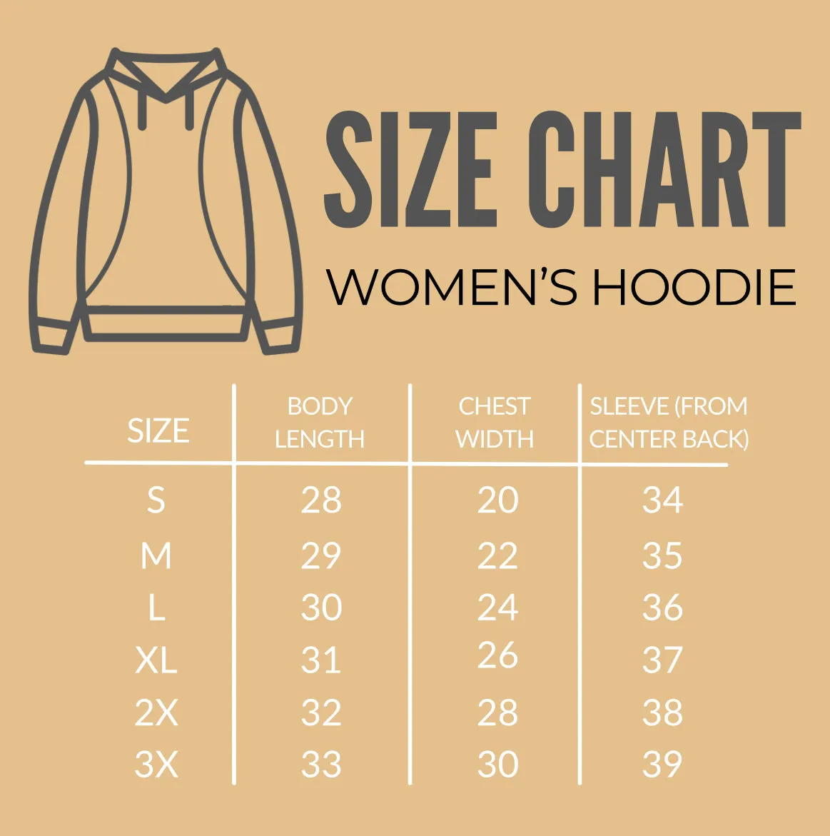 Women’s Tan Hoodie PRE ORDER (TAT 3 business days)
