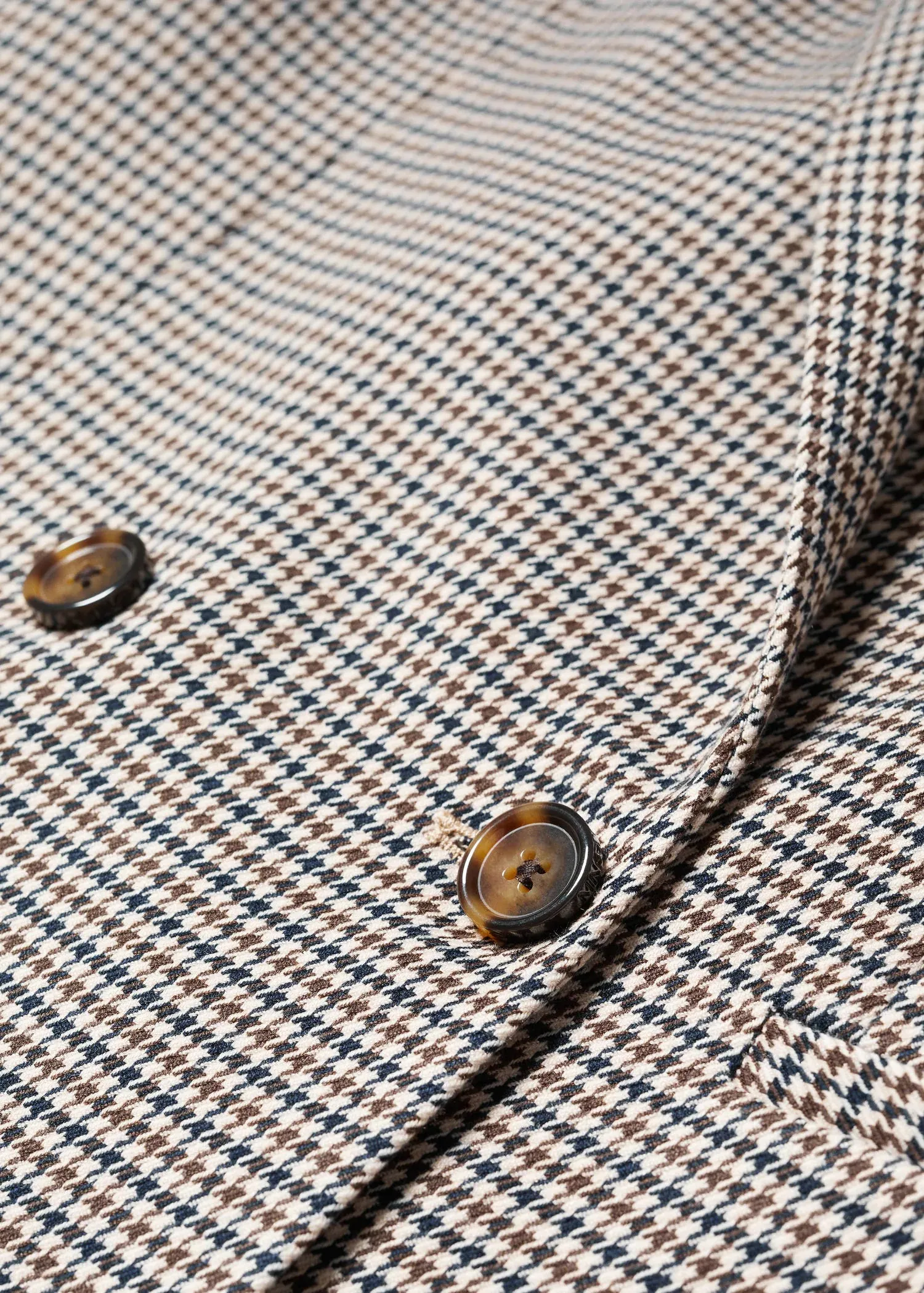 Wrap check suit jacket